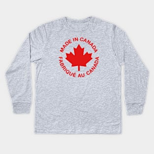 Made in Canada Fabrique au Canada Pride Kids Long Sleeve T-Shirt